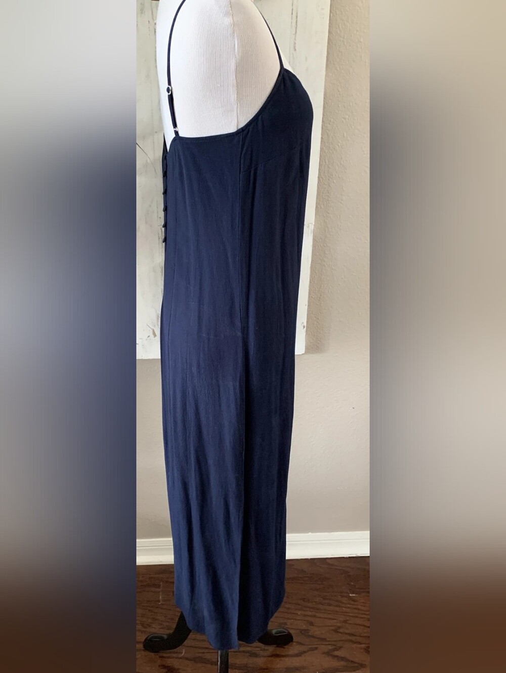 Navy Spaghetti Strap Slip Dress - Women's - Picture 3 of 5